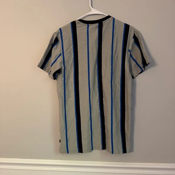 HUF‎ Black and Blue Striped Tee (A2-6) - Picture 2 of 4